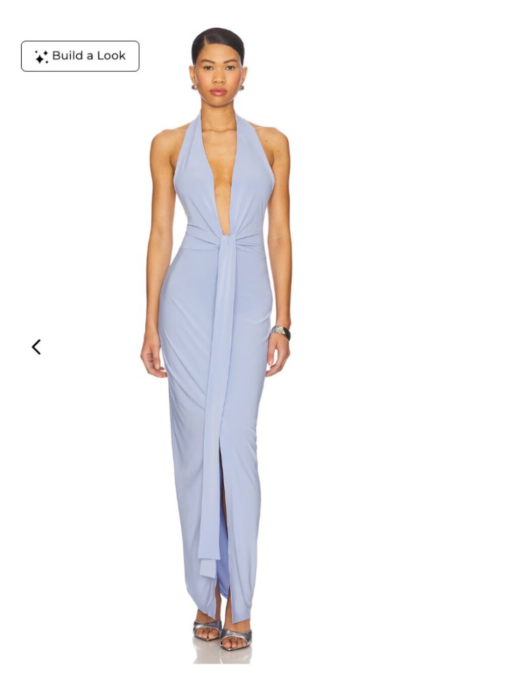 Norma Kamali x REVOLVE Tie Front Halter Gown